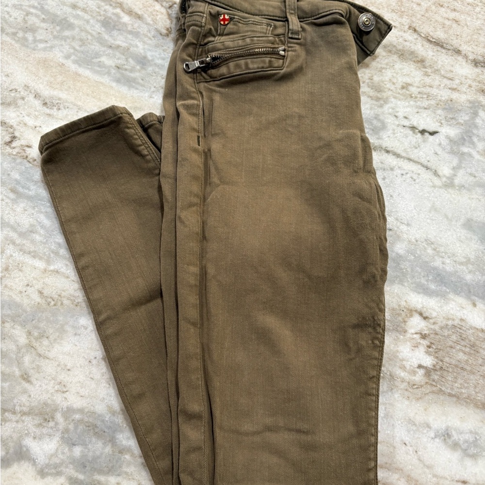 Hudson-Olive Green Skinny Jeans